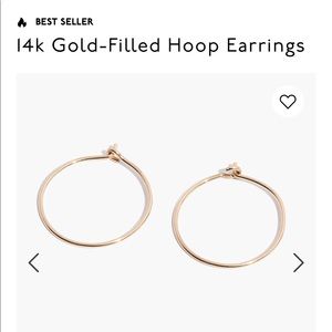 Madewell 14k Gold Filled Hoop Earrings